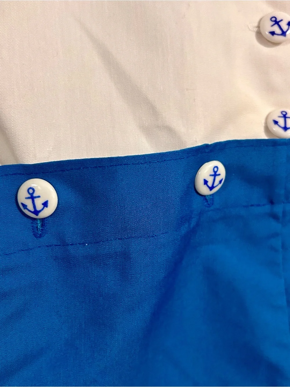 Vintage Toddler Sailor Suit Outfit  Blue White Handmade Boy 24M-2T No Tags